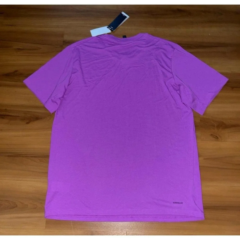 Mens NWT Adidas Feelready 3 Stripe Crewneck Short Sleeve T-Shirt